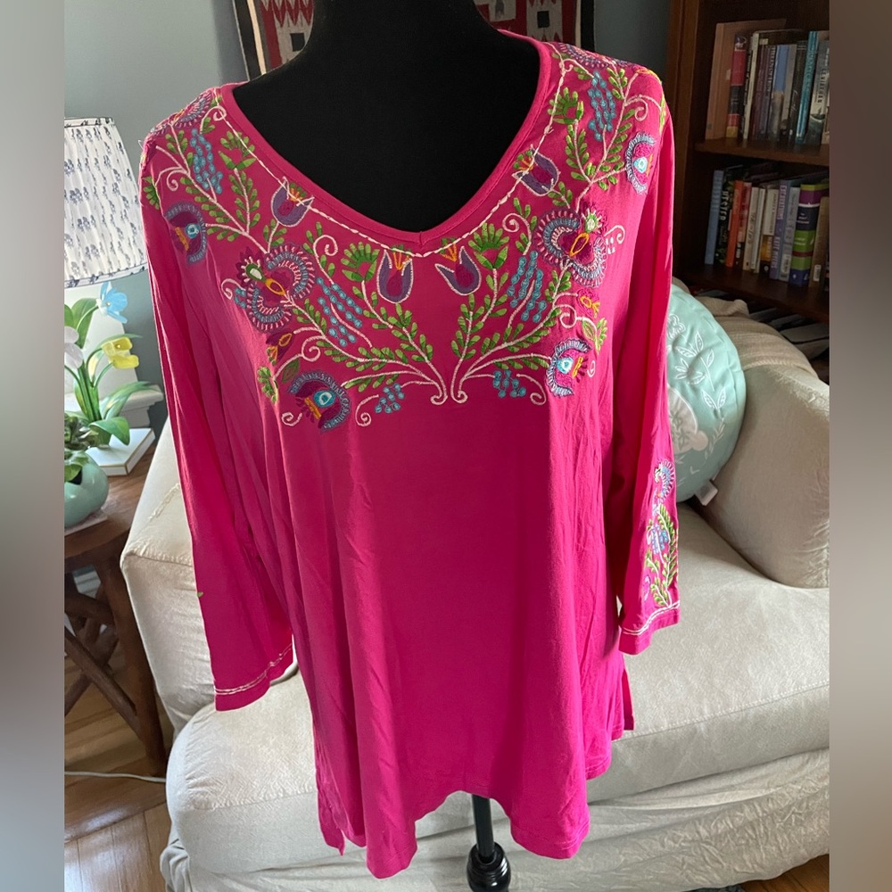 Embroidered COSMO Tunic from western designer Vintage Collection Sz XL NWT